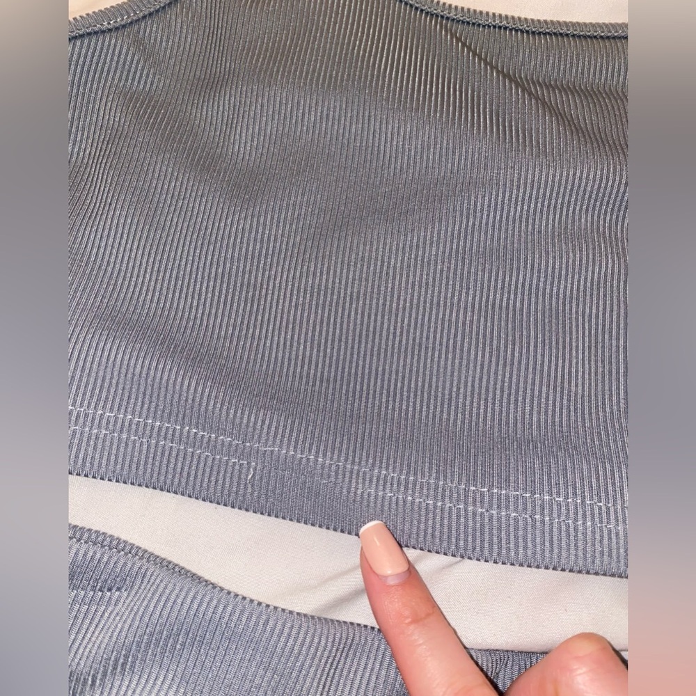 Shein Gray Ribbed Two-Piece Set - Size Small - Picture 5 of 7